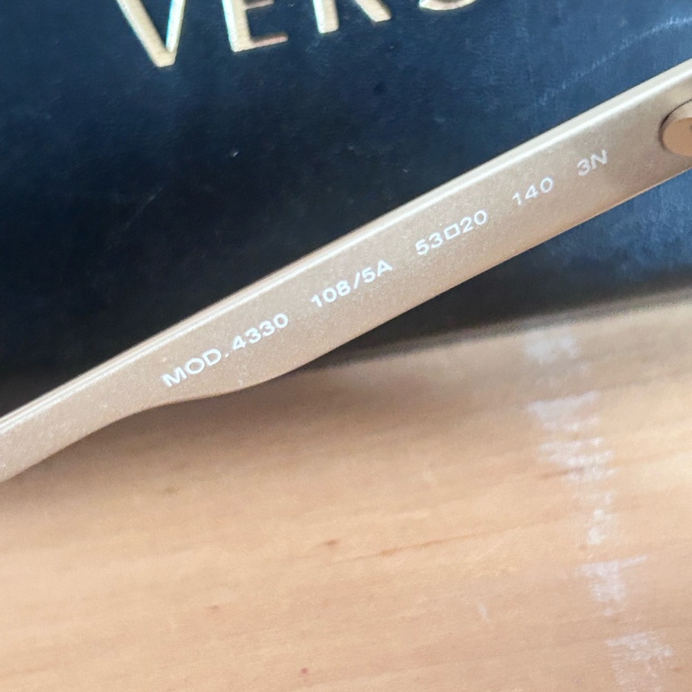 Versace Black and Gold Round Sunglasses - Picture 6 of 6